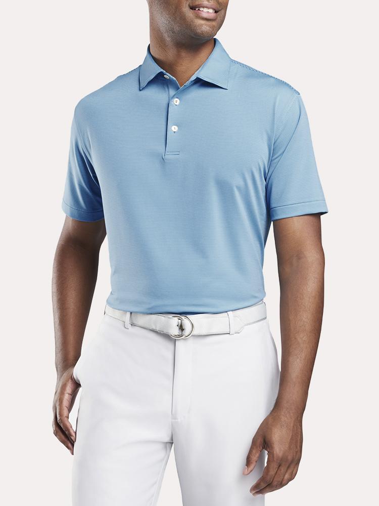Peter Millar Men's Jubilee Stripe Stretch Jersey Polo - Saint Bernard