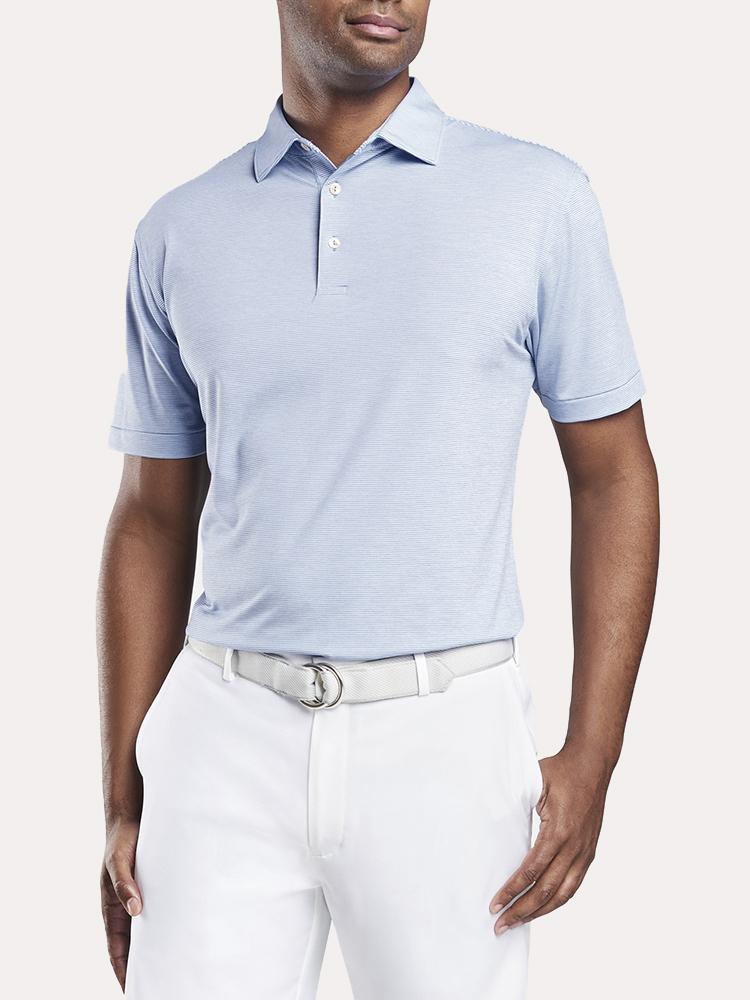 Peter Millar Men's Jubilee Stripe Stretch Jersey Polo - Saint Bernard