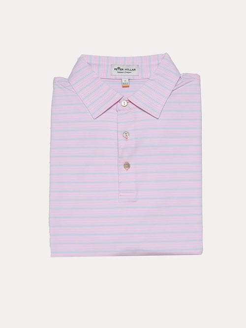 Peter Millar Luna Stripe Stretch Jersey Polo Sean Collar