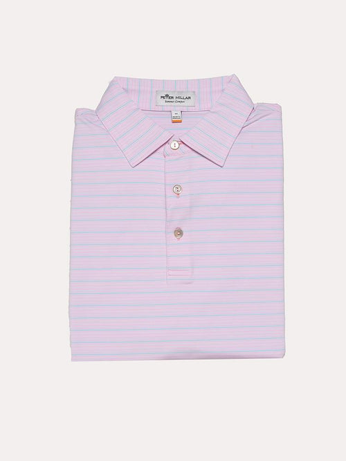 Peter Millar Luna Stripe Stretch Jersey Polo Sean Collar