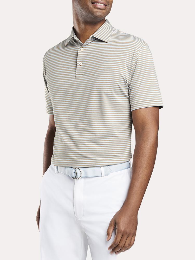 Peter Millar Men's Joyce Stripe Performance Polo - Saint Bernard