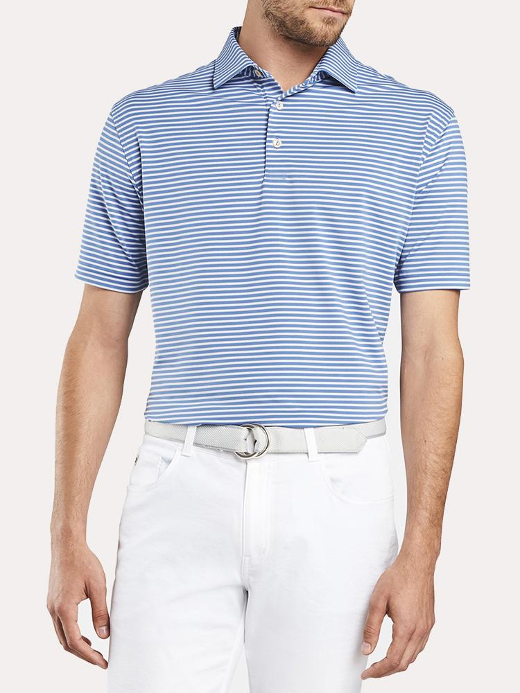 Peter Millar Men's Joyce Stripe Performance Polo - Saint Bernard