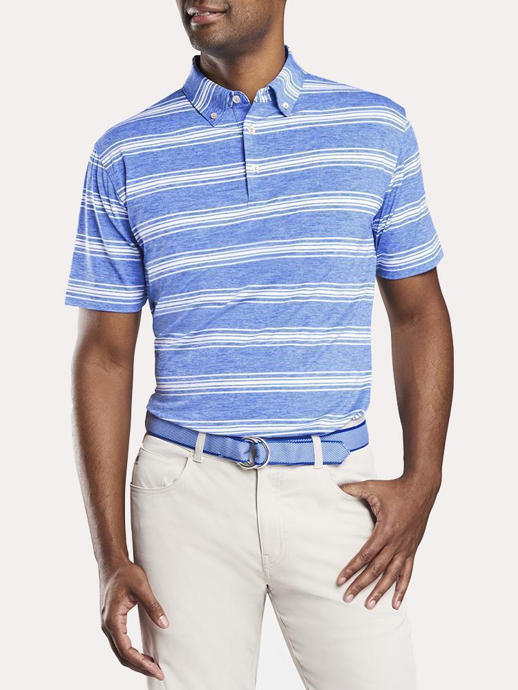Peter Millar Pit Stripe Performance Polo - Saint Bernard