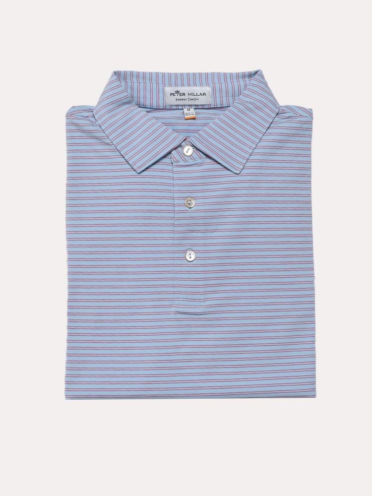 Peter Millar Men's PR Stripe Performance Polo - Saint Bernard