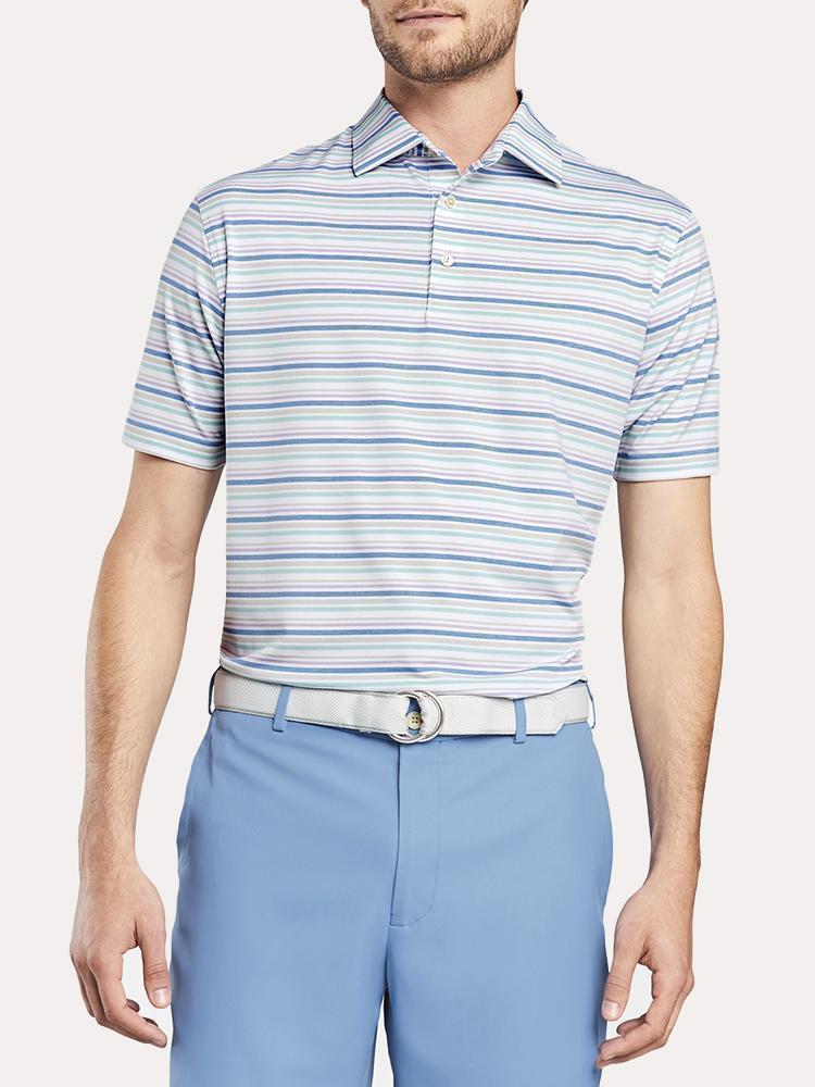 Peter Millar Morgan Stripe Performance Polo - Saint Bernard