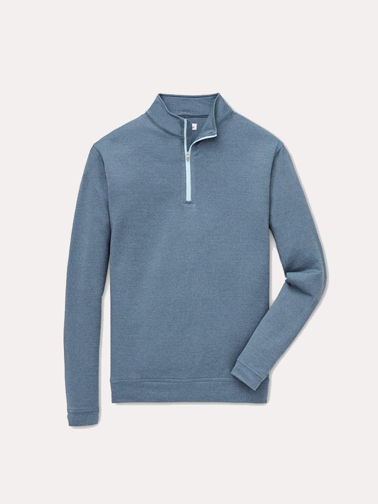 Peter Millar Men's Perth Stretch Melange Quarter-Zip - Saint Bernard
