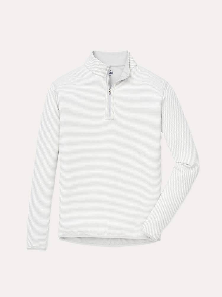 Peter Millar Men's Hobart Stripe Quarter Zip - Saint Bernard