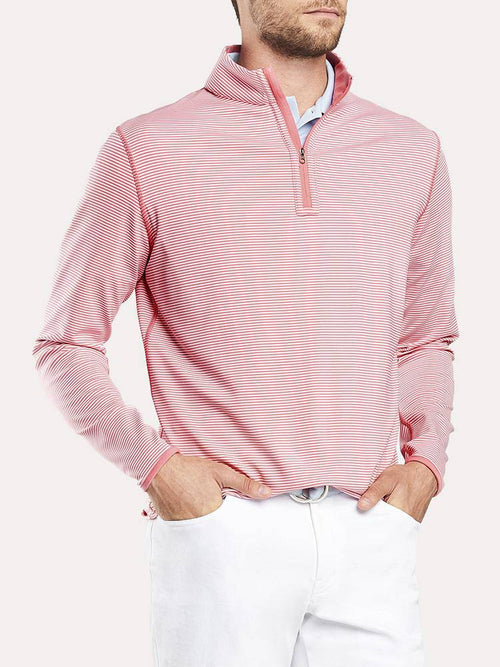 Peter Millar Men's Hobart Stripe Quarter Zip