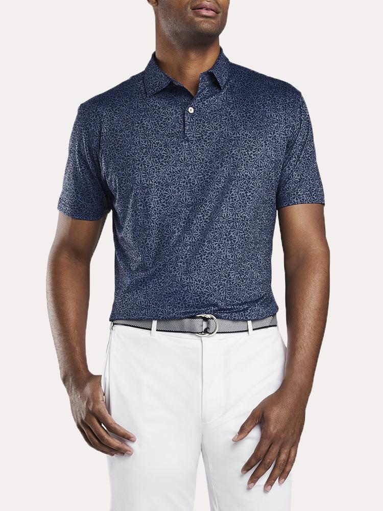Peter Millar Men's Crown Crafted Dizzy Printed Floral Performance Polo - Saint Bernard
