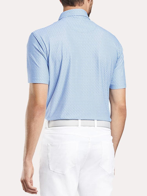 Peter Millar Men's Marlowe Printed Boats Stretch Mesh Polo