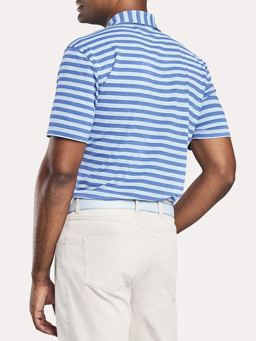 Peter Millar All The Way Donegal Stripe Stretch Mesh Pique Polo