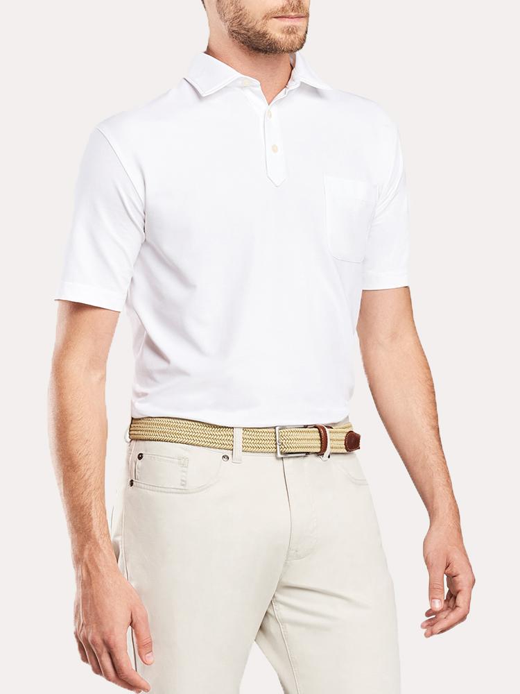 Peter Millar Men's Clutch Cotton Blend Stretch Pique Polo - Saint Bernard