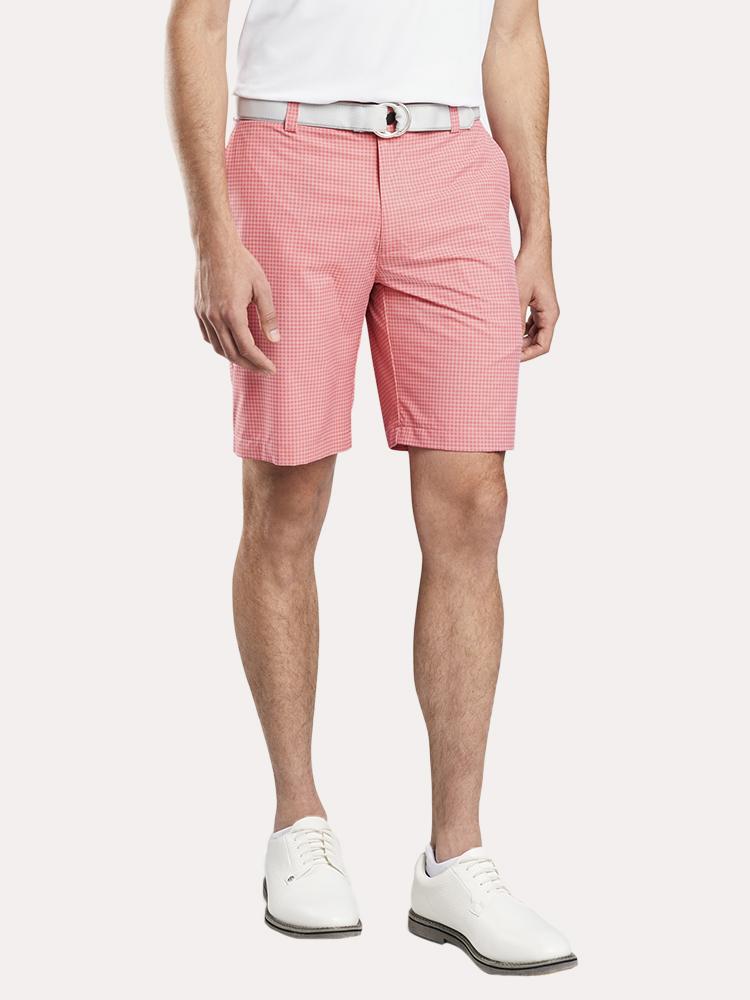 Peter Millar Shackleford Hybrid Gingham Short - Saint Bernard