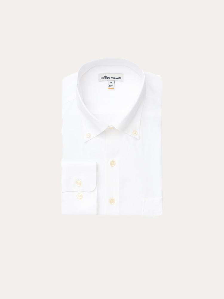 Peter Millar Men's Rivers Natural Touch Performance Sport Shirt - Saint Bernard