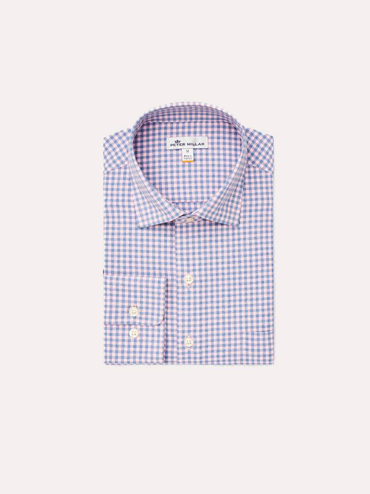 Peter Millar Men's Hills Natural Touch Performance Sport Shirt - Saint Bernard