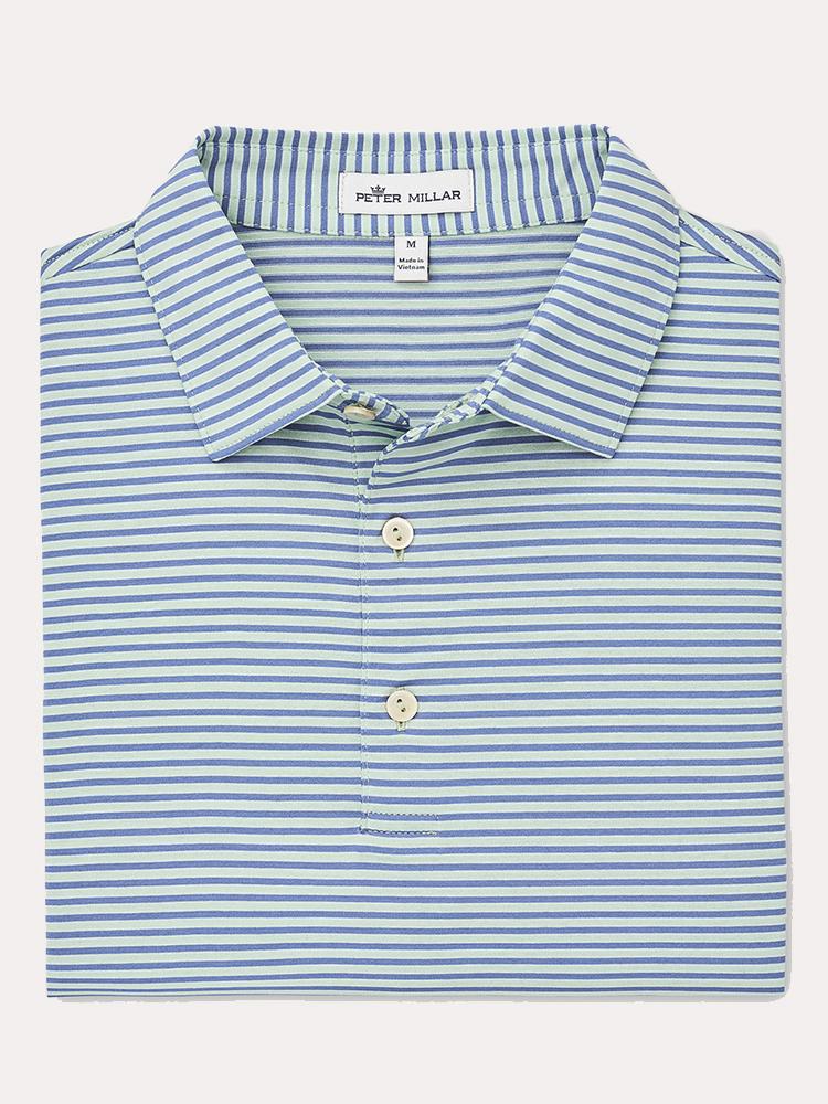 Peter Millar Men's Crown Ease Summit Park Stripe Polo - Saint Bernard