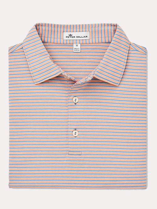 Peter Millar Men's Summit Park Stripe Cotton Lisle Polo