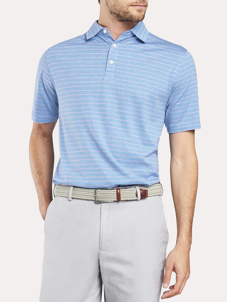 Peter Millar Crown Cool Striped Polo - Saint Bernard