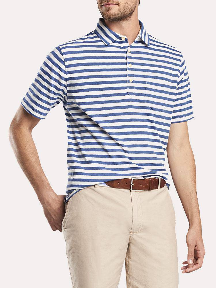 Peter Millar Men's Seaside Boucle Polo - Saint Bernard