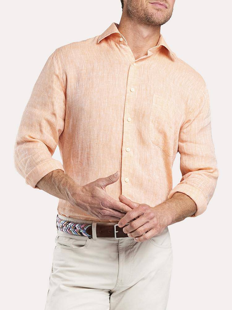 Peter Millar Crown Cool Linen Shirt - Saint Bernard