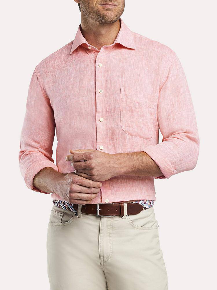 Peter Millar Crown Cool Linen Shirt - Saint Bernard