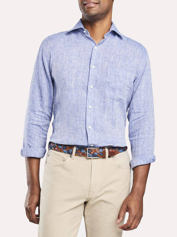 Peter Millar Crown Cool Linen Shirt - Saint Bernard