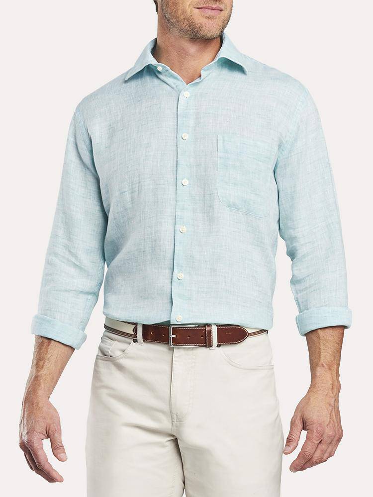 Peter Millar Crown Cool Linen Shirt - Saint Bernard