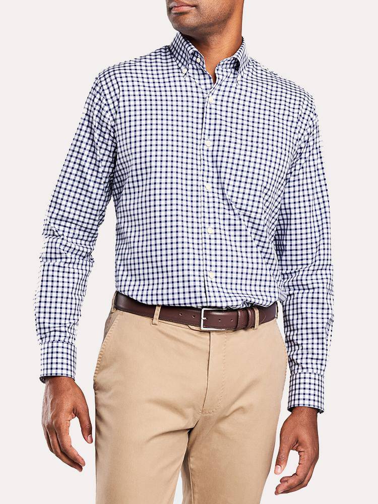 Peter Millar Stuart Grand Tattersall Shirt - Saint Bernard