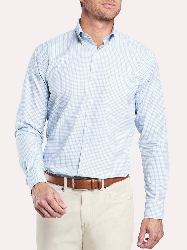Peter Millar Sullivan Mini Check Shirt - Saint Bernard