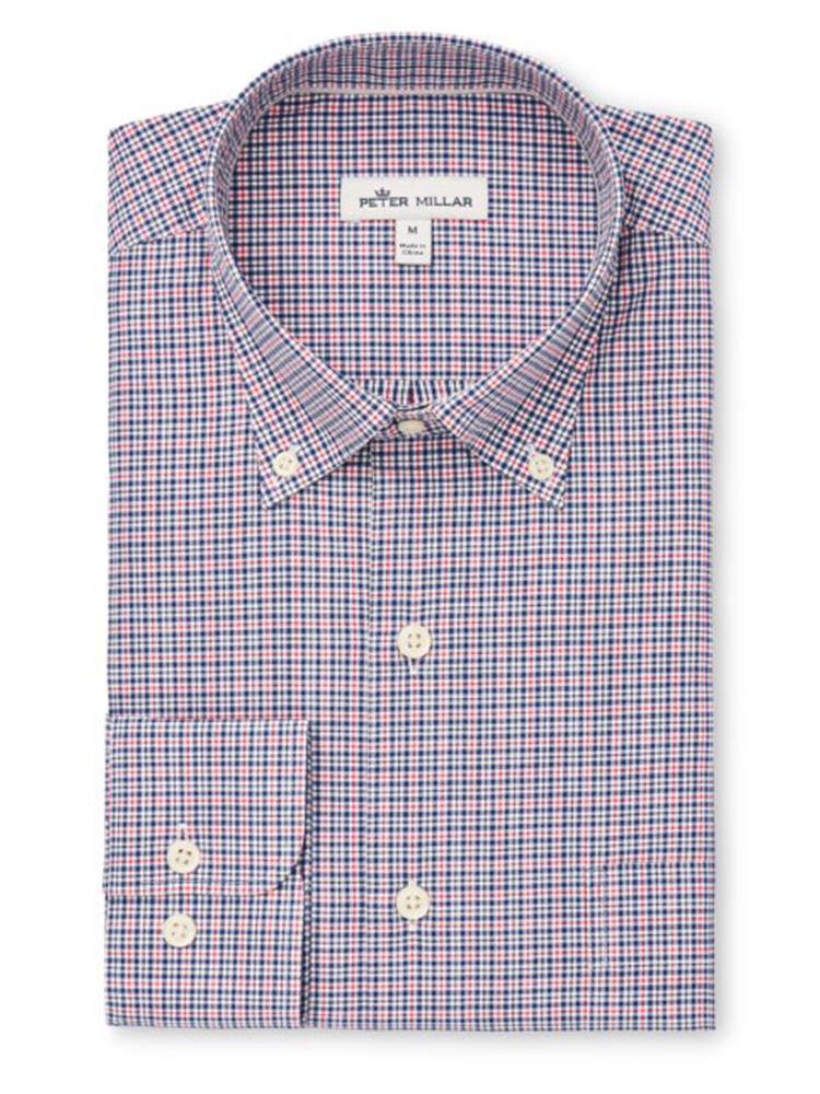 Peter Millar Sullivan Mini Check Shirt - Saint Bernard