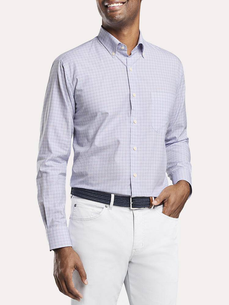 Peter Millar Sullivan Mini Check Shirt - Saint Bernard