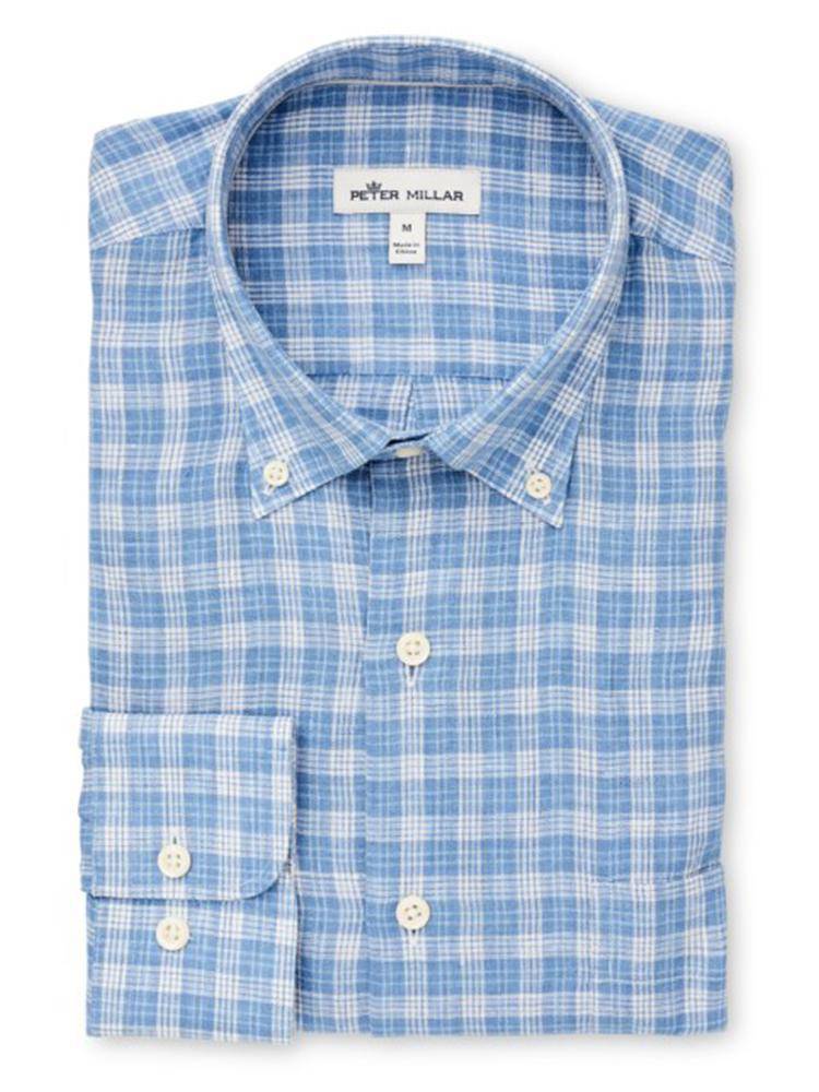 Peter Millar Blue Caves Check Shirt - Saint Bernard