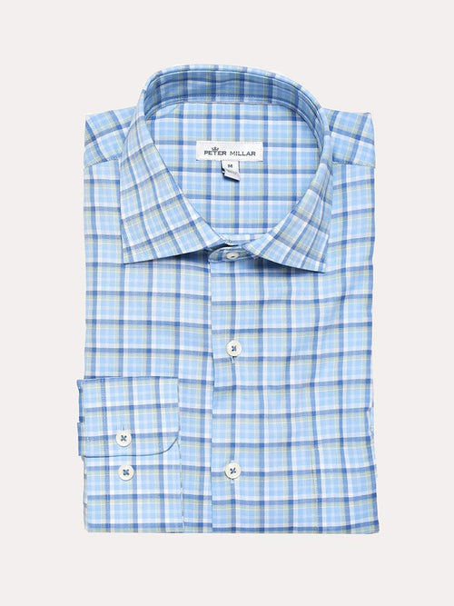 Peter Millar Albert River Check Plaid Sport Shirt
