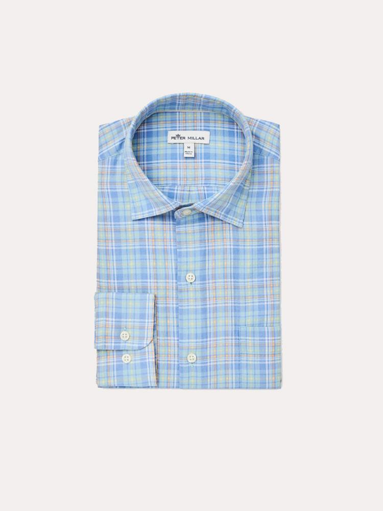Peter Millar Men's Hornsea Multi Tartan Button Down - Saint Bernard
