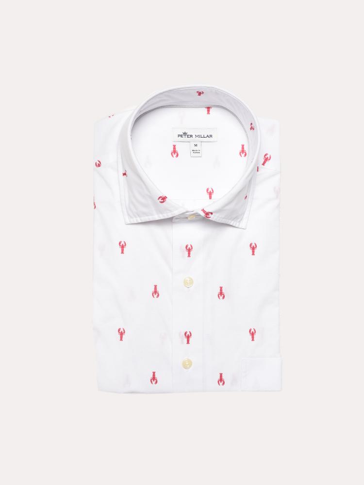 Peter Millar Men's Main Squeeze Short Sleeve Sport Shirt - Saint Bernard