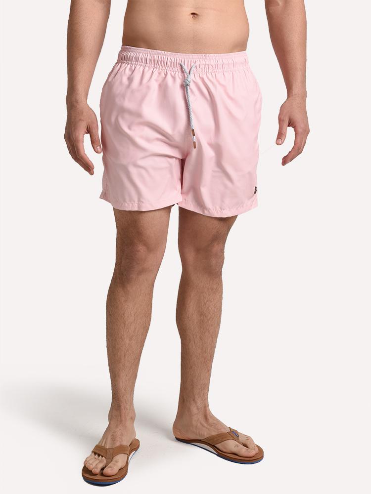 Retromarine Men's Solid Pink Volley Swim Trunk - Saint Bernard