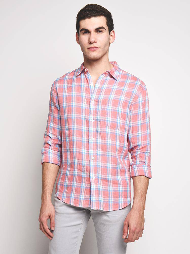 Faherty Brand Linen Ventura Shirt - Saint Bernard