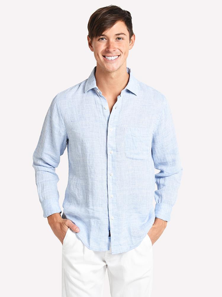 Faherty Brand Solid Linen AMK Shirt - Saint Bernard
