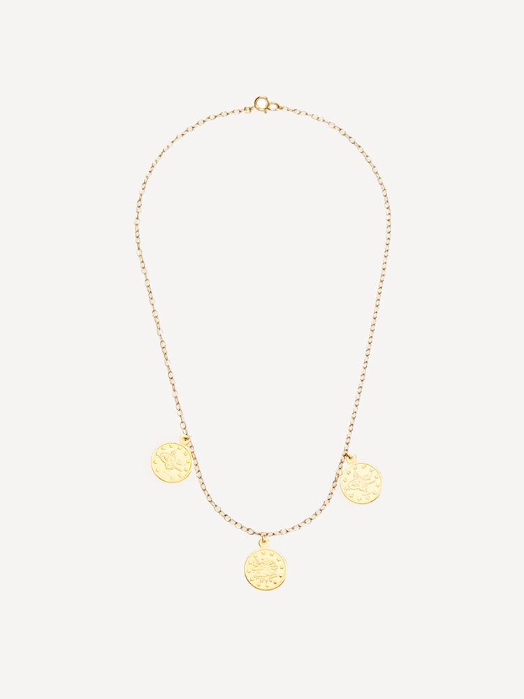 Joy Dravecky Empire Tri Coin Necklace - Saint Bernard