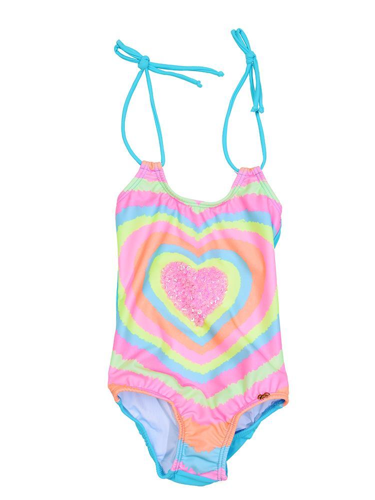 Pily Q Neon Heart Embroidered One Piece