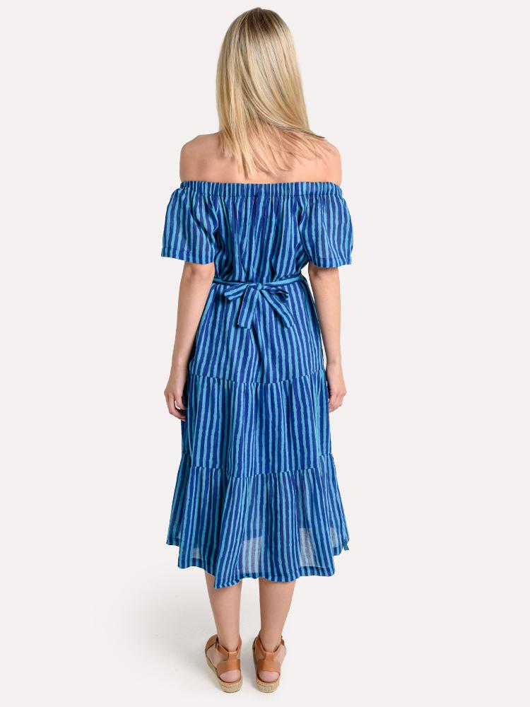 oliphant midi dress Sleeveless A-Line Maxi Floral Dress, Ditsy Blue, Medium
