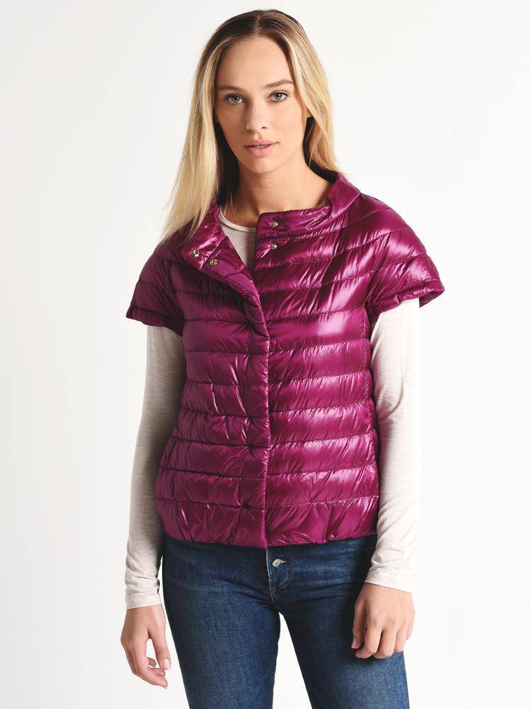 Herno Women's Classic Nylon Cap Sleeve Jacket - Saint Bernard