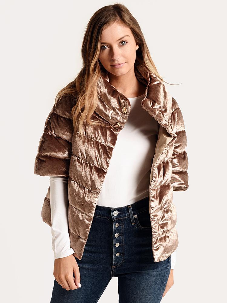 Herno Crystal Velvet Short Sleeve Jacket - Saint Bernard