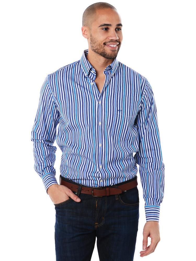 Paul & Shark Blue Stripe Shirt - Saint Bernard