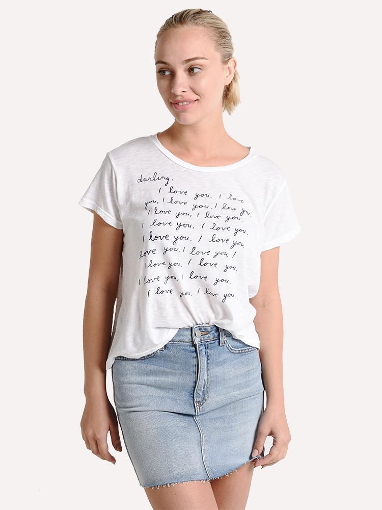 Sundry Darling, I love You Vintage Tee - Saint Bernard