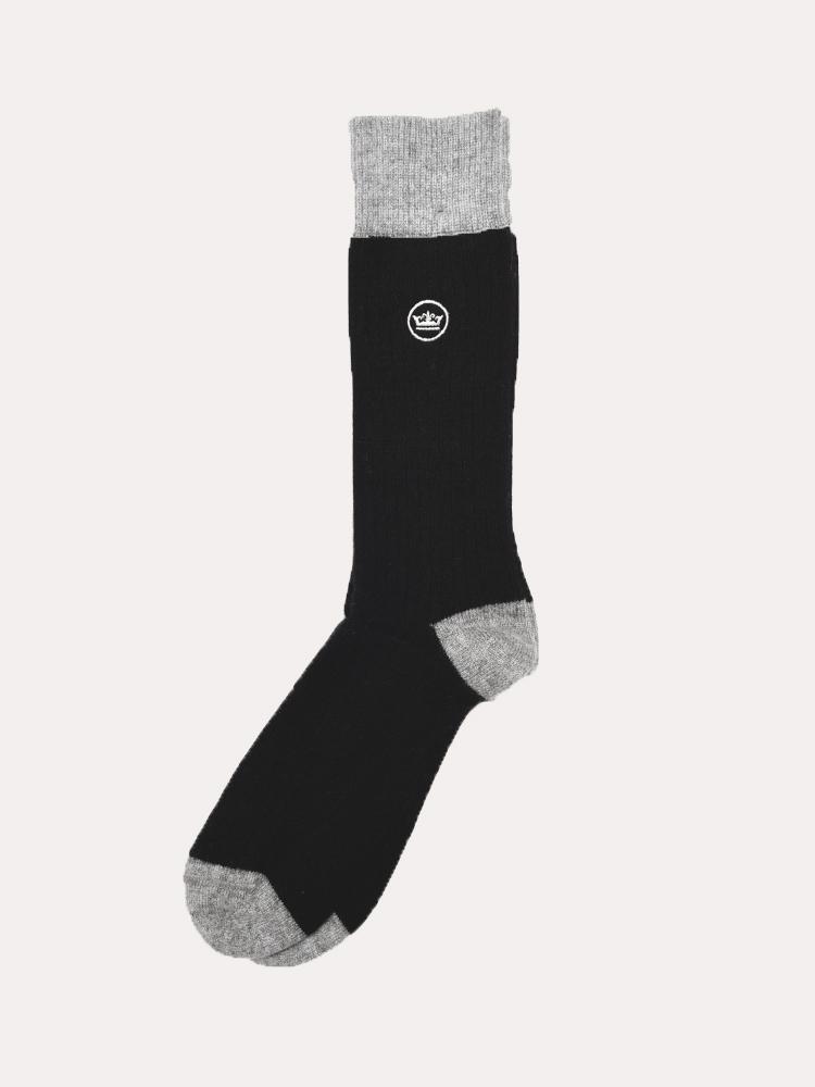 Peter Millar Men's Cashmere Fine Rib Sock - Saint Bernard