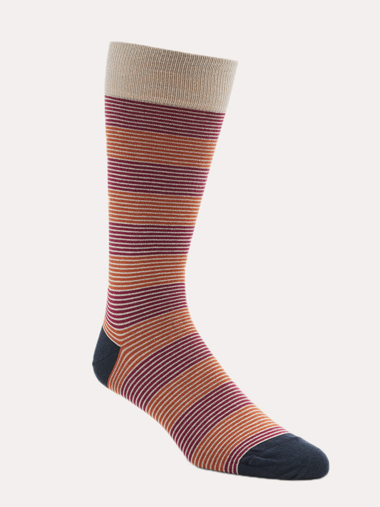 Peter Millar Men's University Block Stripe Sock