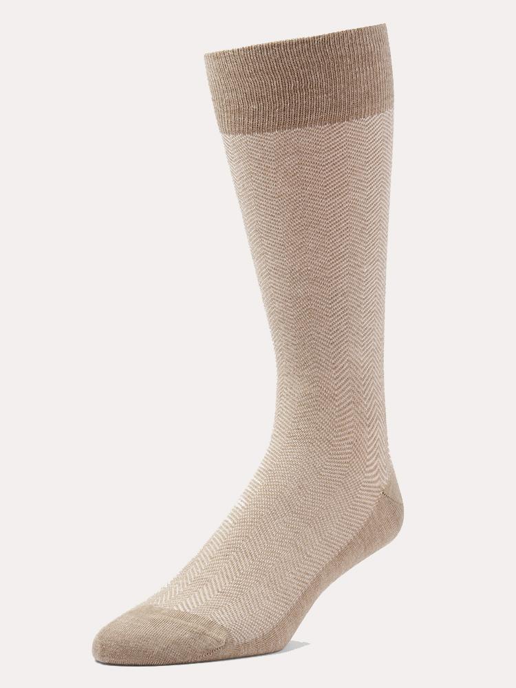 Peter Millar Herringbone Chevron Socks - Saint Bernard