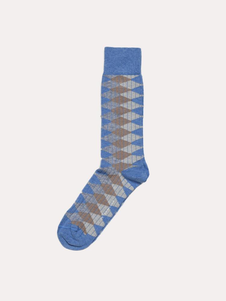 Peter Millar Men's Wide Tile Sock - Saint Bernard