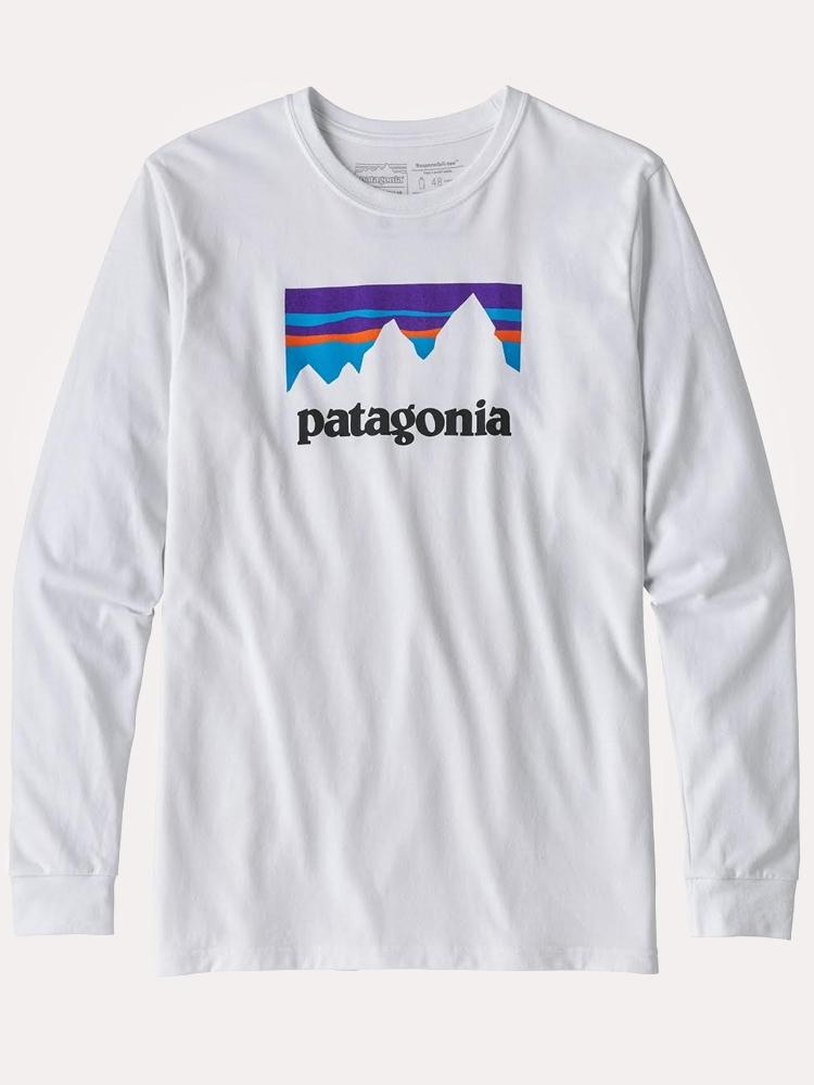 Patagonia Men's Long-Sleeved Shop Sticker Responsibili-Tee